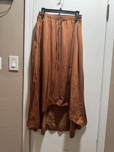 Neu mit Etikett Banana Republic High Low Fallschirm Midirock Muskat Größe Large - Bild 1 von 12