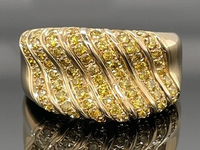 RING GR.17 (CA.53) AUS 375/- GG MIT  BRILLANTEN BEH.  FACETTENREICH  SCHMUCKJAGD - Bild 1 von 3