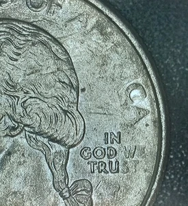 2000-P Virginia State Quarter Strike Through Grease Error Obverse - Picture 1 of 3