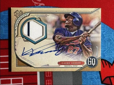 2019 Topps Gypsy Queen Auto Garmet Jersey Vladimir Guerrero Auto 18/30 Montreal - Image 1 of 2