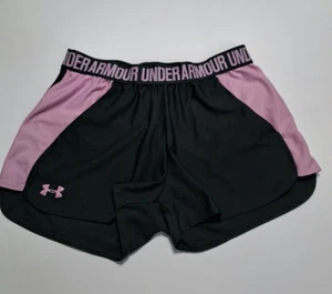 Pantalones Cortos Sueltos Under Armour Heatgear Para Mujer Medianos Atléticos Negros Rosa para Correr - Imagen 1 de 8
