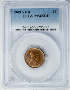 1909 VDB Lincoln Cent 1c MS65 RD PCGS 950334-1 - Picture 1 of 5