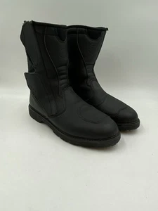 Sidi Leather Motorcycle Black Size Zip Boots Rain Proof US10 EUR44 - Picture 1 of 9
