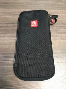Weiche Nylon Reisetasche mit Reißverschluss für Nintendo Switch schwarz sehr gut 7E - Bild 1 von 3