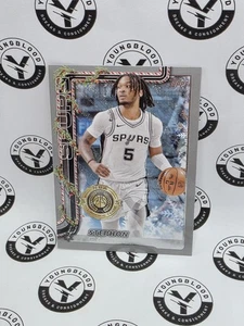 Stephon Castle 2025-26 Topps Basketball Holiday #H158 Silver Glitter Spurs - Bild 1 von 2