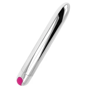 Ohmama - Rechargeable Silver Vibrator 10 Modes 18.5 CM - Foto 1 di 3