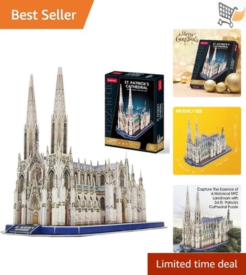 Kit de modelo de papel rompecabezas 3D Catedral de San Patricio arquitectura regalo de Nueva York Foto 1 de 4