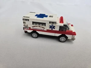 Vintage Mega Bloks AMBULANCE Buildable Building Block Toy Vehicle - Picture 1 of 5