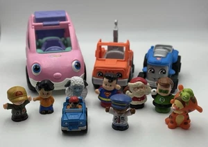 Fisher Price Little People Lot Of 8 Figures 4 Vehicles Santa Superman Tigger - Picture 1 of 8