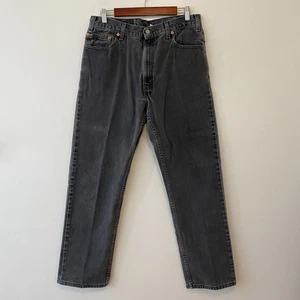 Jeans negros vintage Levis 505 calce regular 36x32 pierna recta hechos en EE. UU. 2001 - Imagen 1 de 7