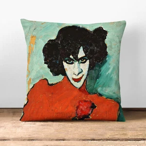 Plump Cushion Portrait Of The Dancer Alexej Von Jawlensky Scatter Throw Pillow - Picture 1 of 11