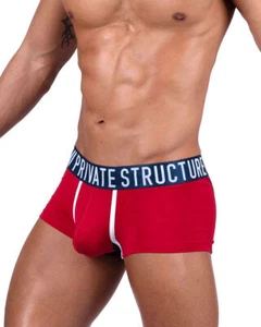 PRIVATE STRUCTURE Long Boxer Trunk Athlete Red Falcon 4389 103 - Picture 1 of 8