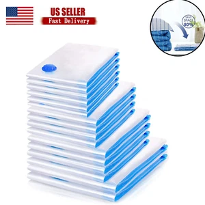 10x Vacuum Storage Bags Travel Space Saver Garment Seal Clothes Compression Bag - Picture 1 of 34