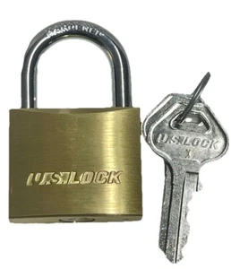 Brand New Solid Brass U.S. Lock Padlock with Keys - Picture 1 of 4