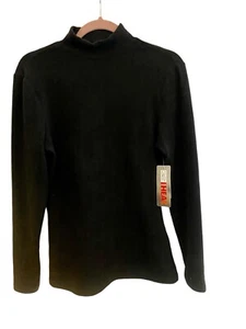 Felpa donna pullover manica lunga nero finto collo termico 32 gradi nuova con etichetta - Foto 1 di 10