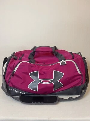 Usado Under Armour Storm Bolsa de Duffel Grande Rosa e Cinza com Alça Ajustável - Imagem 1 de 4