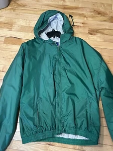 Vintage Acadia Nylon High School Jacket Basketball Hokes Bluff Eagles XXXL Green - Picture 1 of 7