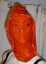 Lackmaske Plastikgesicht Unisex Vinylmask with Plasticface Wetlook