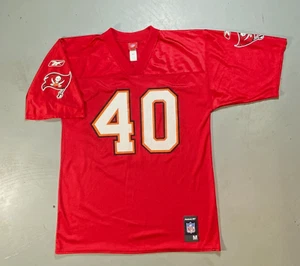 Camiseta deportiva roja Reebok NFL de los Tampa Bay Buccaneers Mike Alstott #40 talla mediana vintage - Imagen 1 de 6
