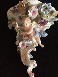 Y55) Beautiful Antique German Porcelain Sitzendorf  figurine  1887 Year