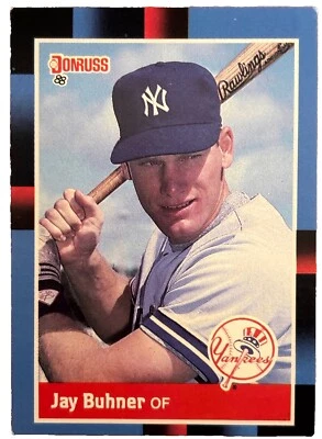 Excelente: Tarjeta coleccionable vintage 1988 Donruss Jay Buhner New York Yankees novato Foto 1 de 2