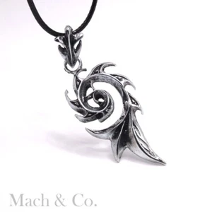 Spirale Welle Tribal Anhänger Halskette schwarz Kordel Herren Jungen - Bild 1 von 6