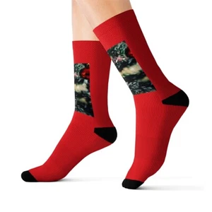 Christmas Tree Socks Red - Picture 1 of 13