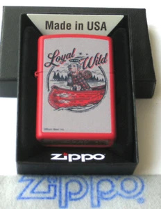 ZIPPO BUCK WEAR Lighter LOYAL TO THE WILD 46591 Dog in Canoe MINT In BOX 2023 - Picture 1 of 5