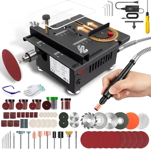 Mini Table Saw, Mini Multi-Functional Table Saw for Crafts, Speed & Angle Adjust - Picture 1 of 9