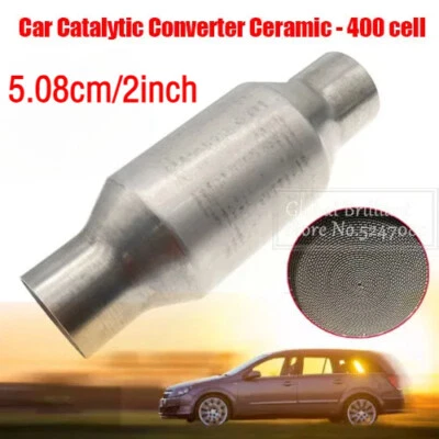 2" Universal 400cells Euro1 Catalytic Converter High Flow Car-styling Exhaust - Image 1 of 4