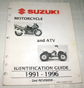 Guía de identificación de identificación de motocicleta Suzuki 1991-1995 ~ segunda revisión - Imagen 1 de 11