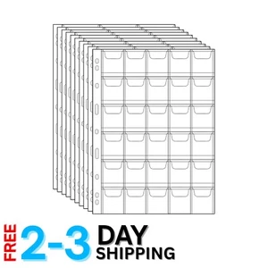 10er-Pack Standard Münzfachblätter - transparente PVC-Hüllen für Gedenkmünzen - Bild 1 von 12