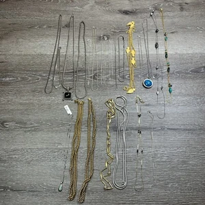 Vintage Necklace Lot of 23 / Gold Toned / 925 / Italy / Estate Lot - Picture 1 of 7