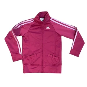 Adidas Girls Track Jacket Size 6X Magenta - Picture 1 of 3