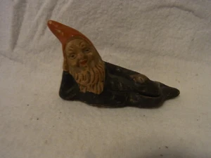 Kleiner Hofwichtel liegt Keramik Gartenzwerg Vintage Deutsch #R1 - Bild 1 von 7