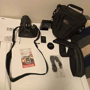 Nikon D5100 16.2MP Digital SLR Camera w/ AF-S DX Nikkor 18-55mm 3.5-5.6 VR Lens - Picture 1 of 17