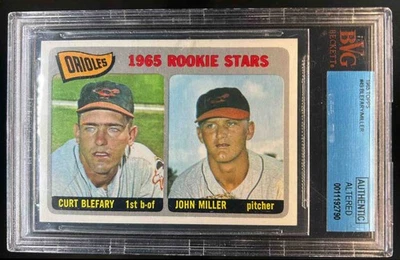 1965 Topps Orioles Rookie Stars (Curt Blefary John Miller) RC #49 BVG ALTERED - Image 1 of 2