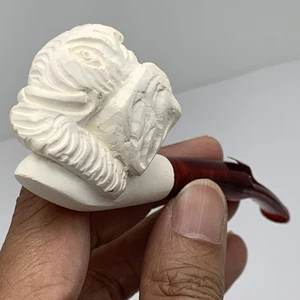 Unused Elephant Meerschaum Pipe, Meerschaum Carved Smoking Pipe ~ NEW!!! - Picture 1 of 24