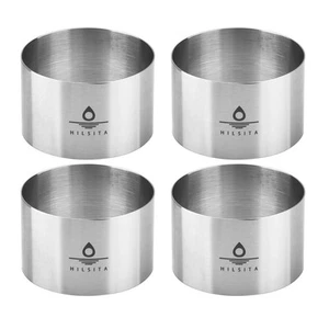 4 Pcs Seamless Mousse Cake Ring Molds, 3.15 Inch Food Ring Molds, Cake cutter... - Picture 1 of 8