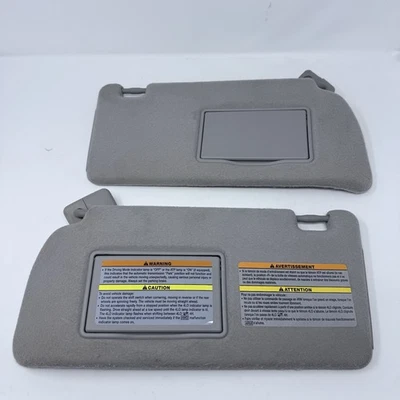 2005-2012 Nissan Pathfinder Xterra Frontier Sun Visor Set Pair Gray Grey OEM - Image 1 of 4
