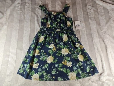 Old Navy Toddler Girls Sleeveless Fit & Flare Ruffle-Trim Linen-Blend Dress 5T - Image 1 of 4