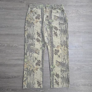 Vintage Duxbak Camo Jeans Mens 38x32 Hunting Faded Realtree Camo Y2K (36x30) - Picture 1 of 18