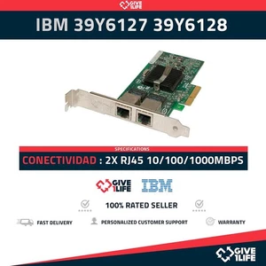 IBM DOBLE PUERTO 1GB COBRE PCIe - 39Y6127/39Y6128 - TARJETA DE RED PERFIL BAJO - Picture 1 of 6