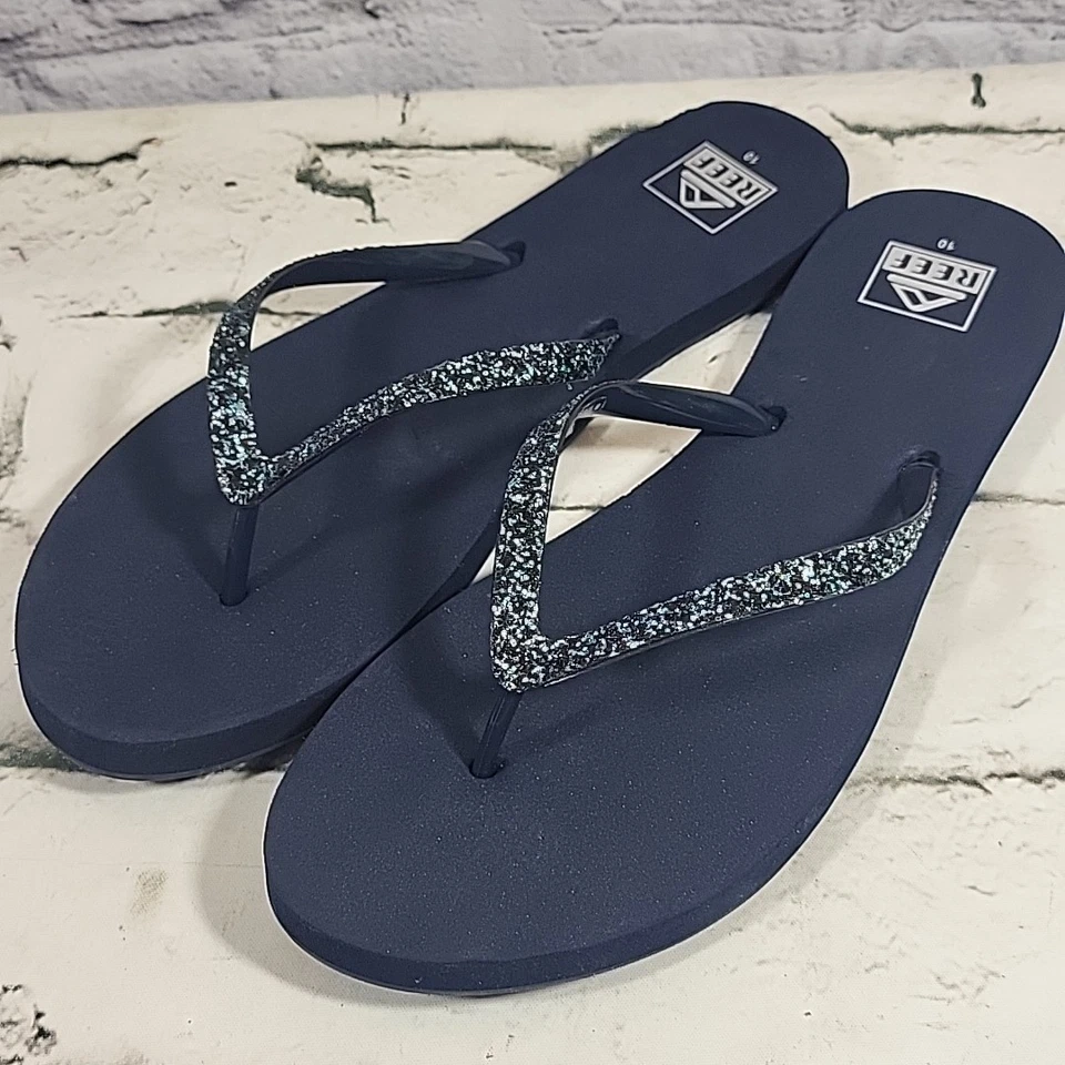 Сандалии-шлепанцы женские Reef Stargazer размер 10 темно-синие блестящие - Изображение 1 из 4