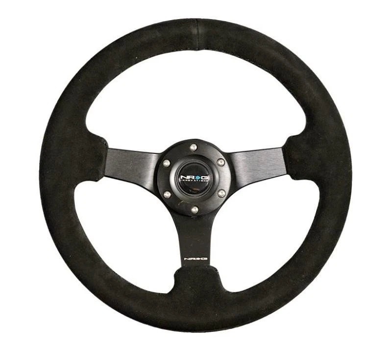 NRG Reinforced For Steering Wheel 330mm Black Suede With CriSS CroSS Stitch - Image 1 of 1
