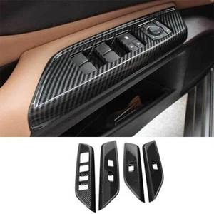 Cubierta de interruptor de panel de elevación de ventana de fibra de carbono para Lexus ES250 300h 350 2019-2023 - Imagen 1 de 14
