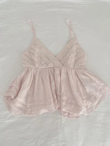 hollister light pink lace babydoll vest cami top coquette dollette y2k lolita ♡ - Picture 1 of 4
