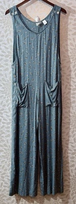 Mono ligero floral azul aciano con bolsillos Moda Int’l para mujer M Foto 1 de 4