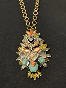 NEU Joan Rivers Kristall Melange abnehmbare Anhänger Halskette mit 30" Kette - Bild 1 von 12