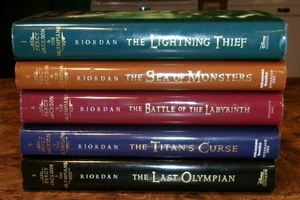 Percy Jackson & the Olympians Books Hardcover  Set 1-5  First Edition Lot - Imagen 1 de 4